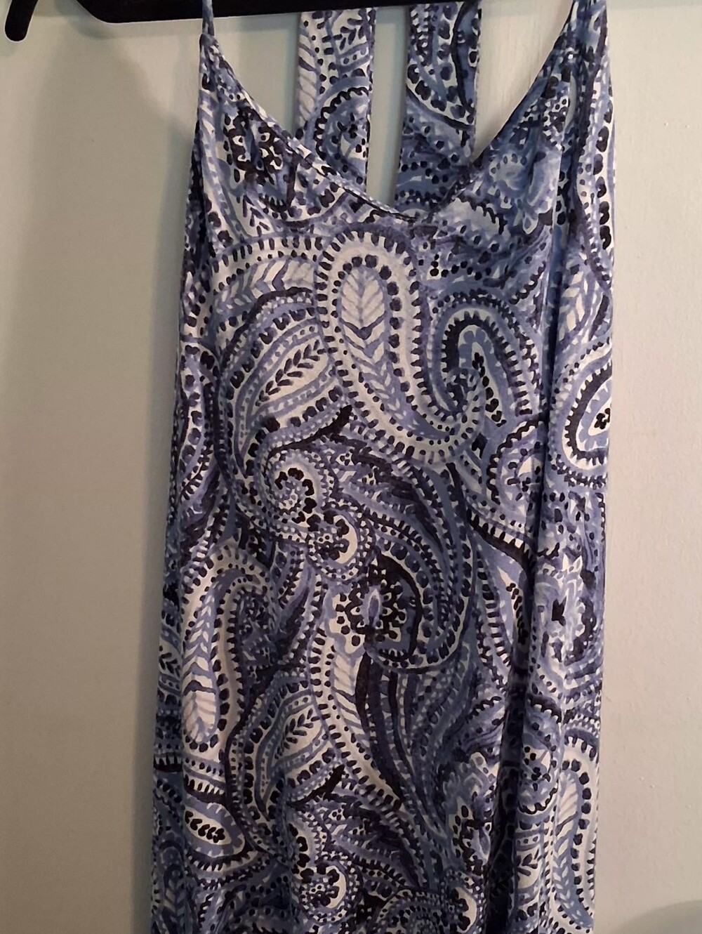 Cynthia ROWLEY Blue Paisley Soft Comfotable Sexy Sleeveless Women's Hi-Low Dress